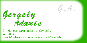 gergely adamis business card